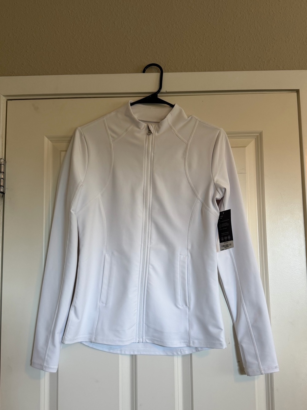 Women's White Full-Zip Utility Jacket